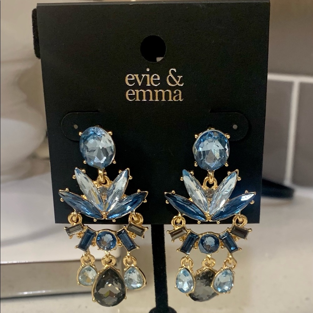Evie & Emma Blue Tones Chandler Earrings NWT